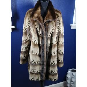 Drop Dead Gorgeous Laser Sheared Female Mink Fur Swing Coat Jacket